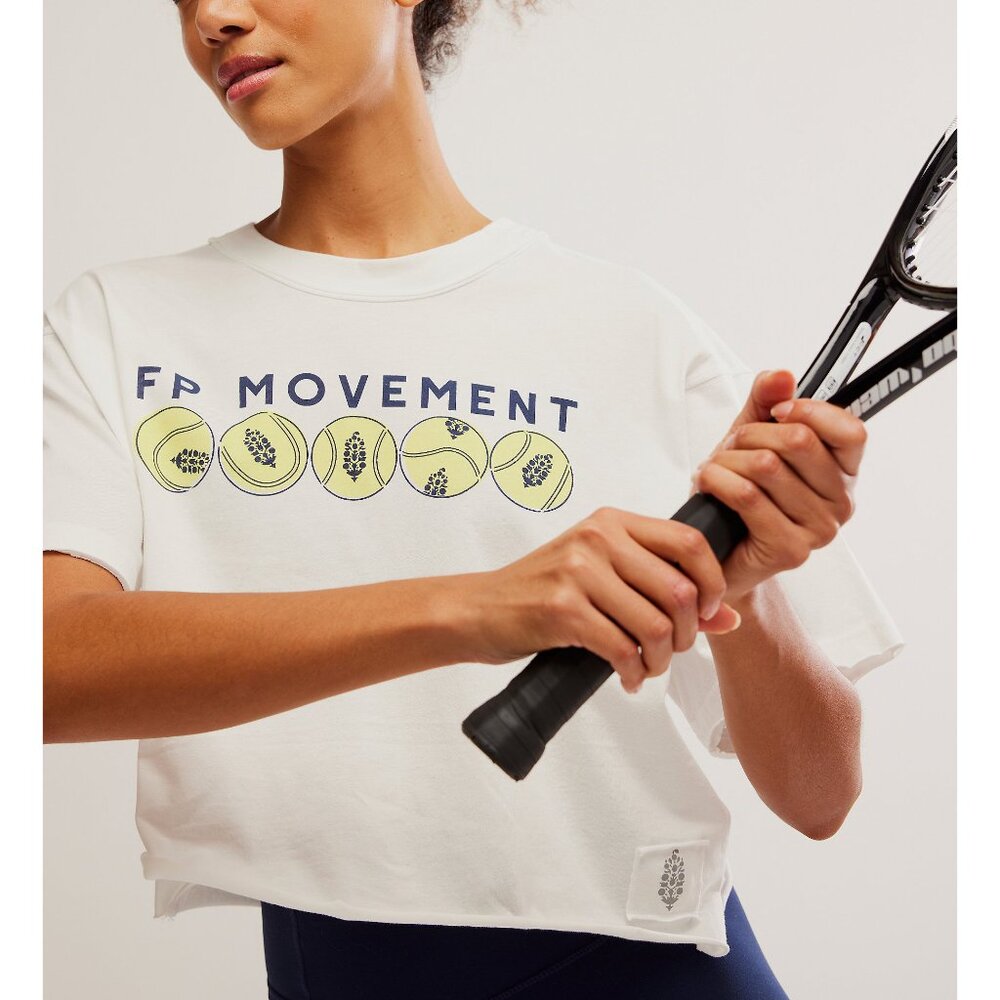 🆕 FP MOVEMENT Inspire Buti Logo Tee / Court Logo Ivory Combo